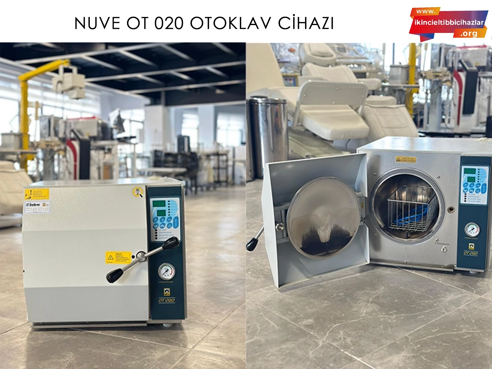 2.El Nüve OT020 Flash Otoklav Cihazı